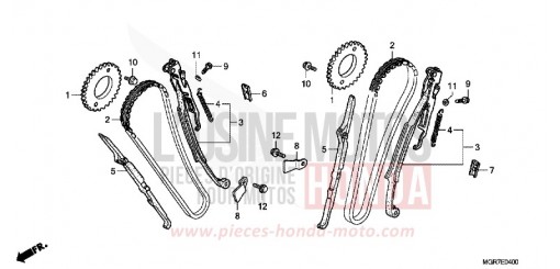 CHAINE A CAMES/TENDEUR VT750SB de 2011